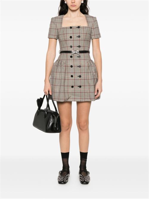 Mini abito a quadri SELF PORTRAIT | AW25082SABROWN